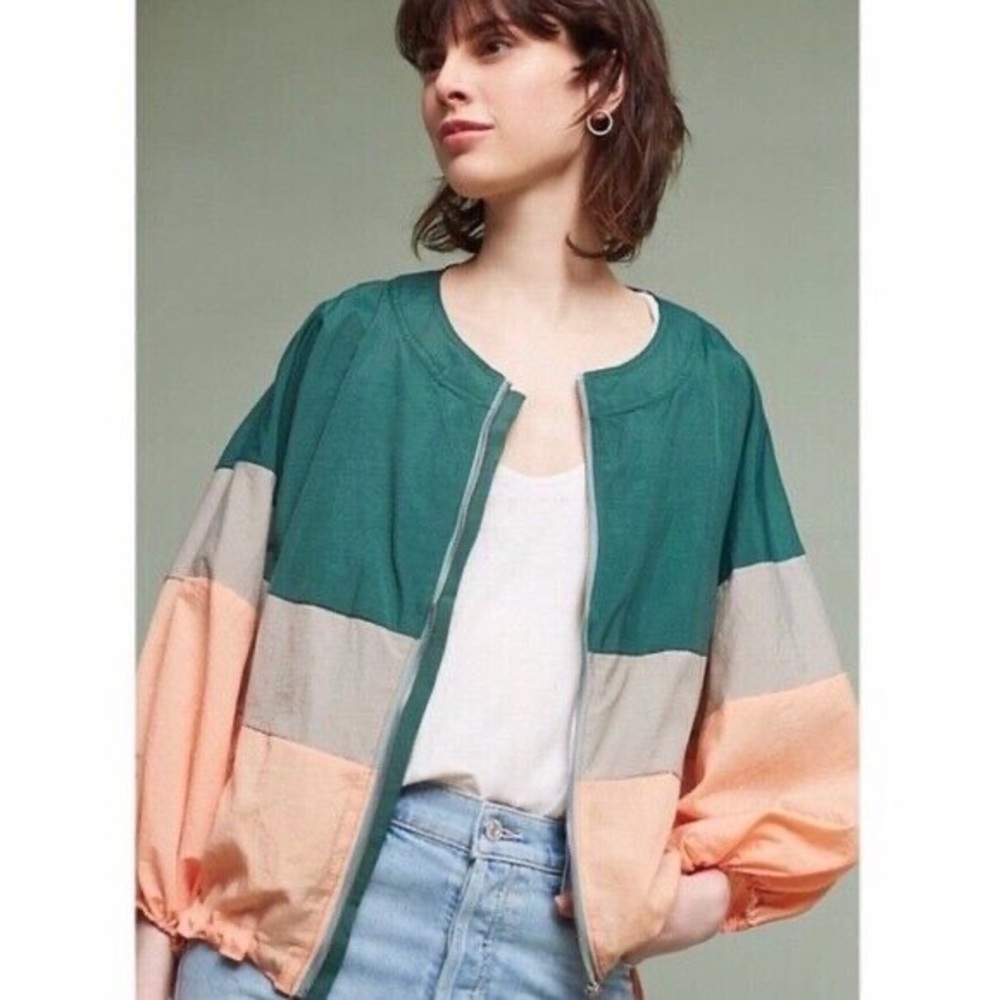 [elevenses] Colorblock Windbreaker Jacket - Size M/L